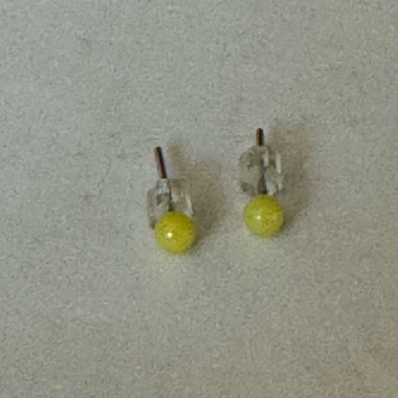 Set of 5 Items!  Brightly Colored Jewelry!  4 pr tiny earrings & 1 necklace! - Picture 8 of 8